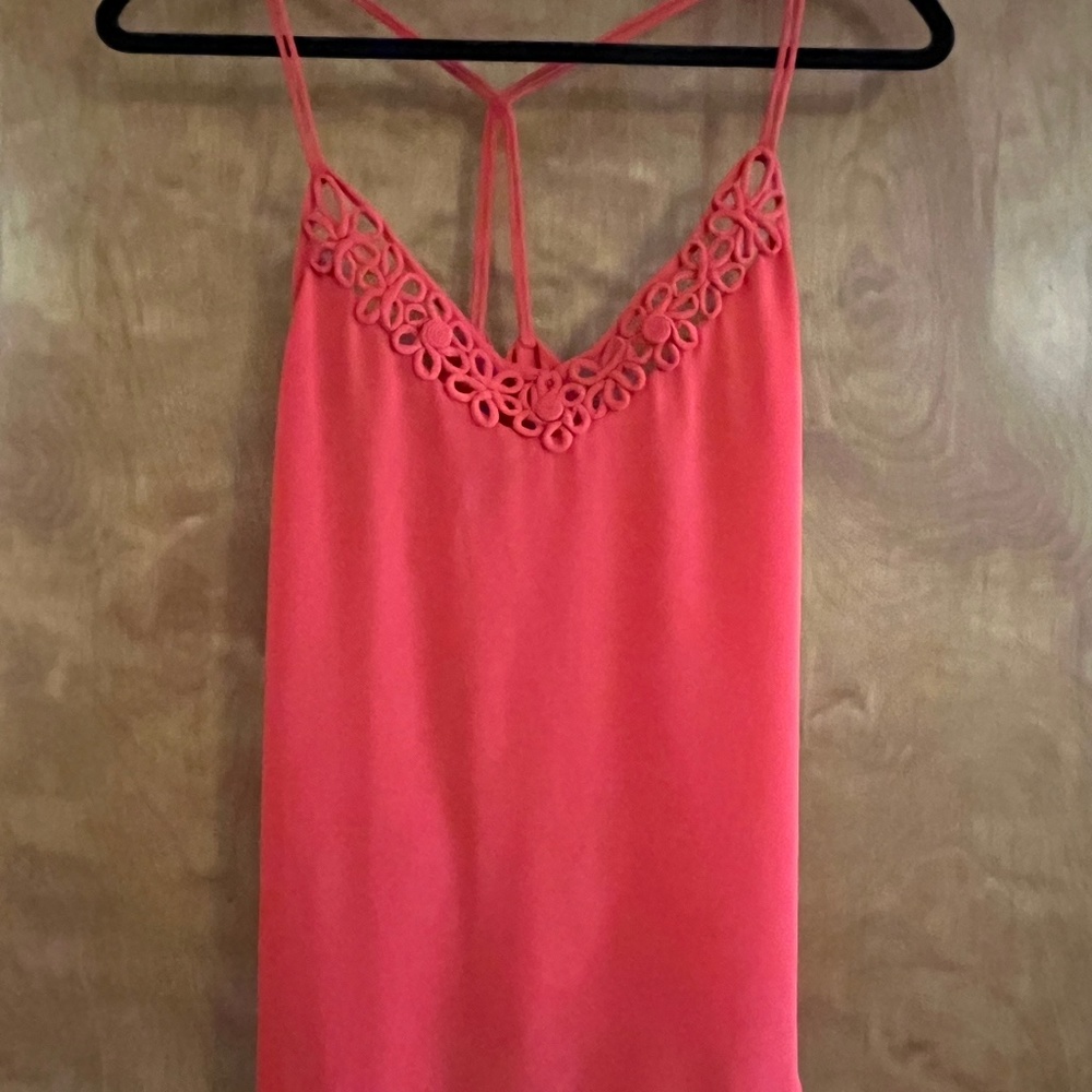 Coral racerback tank